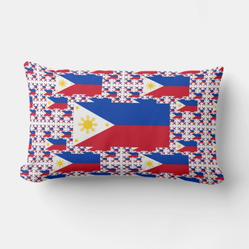 Philippine Flag in Multiple Layers Lumbar Pillow