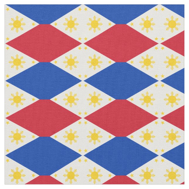 Philippine Flag National Trendy Fabric /fashion (Close Up)
