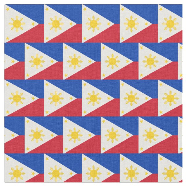 Philippine Flag National Trendy Fabric /fashion (Close Up)