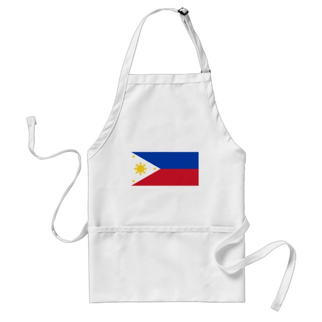 Philippine Flag, Philippine Islands National Flag Adult Apron (Front)