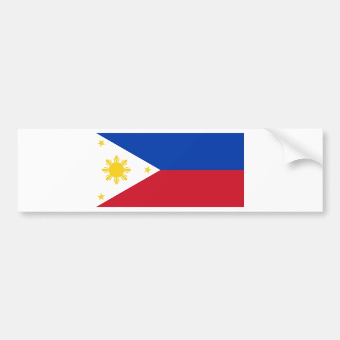 Philippine Flag, Philippine Islands National Flag Bumper Sticker