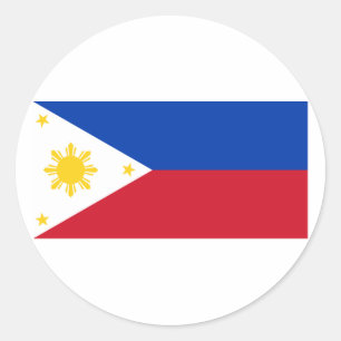 Philippine Flag, Philippine Islands National Flag Classic Round Sticker