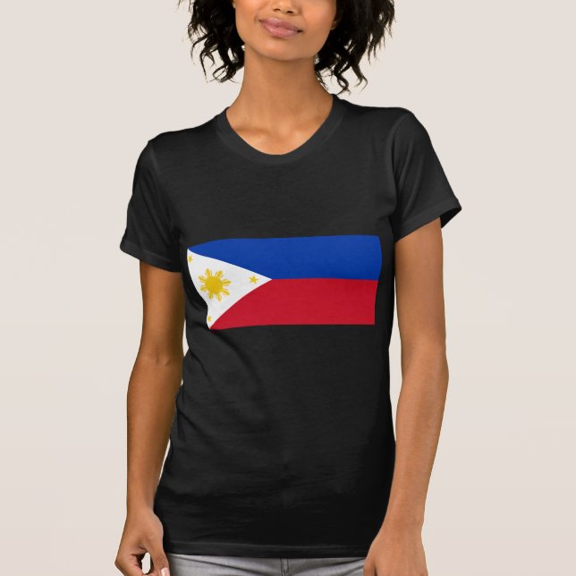 Philippine Flag, Philippine Islands National Flag T-Shirt (Front)