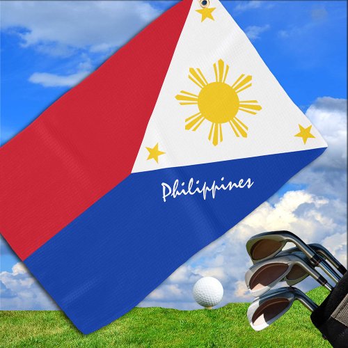 Philippine Flag  Philippines golf holiday sports Golf Towel