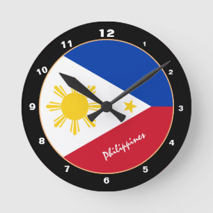 Philippine Flag, Philippines modern Home / design Round Clock