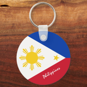 Philippine Flag & Philippines patriots / sports Keychain