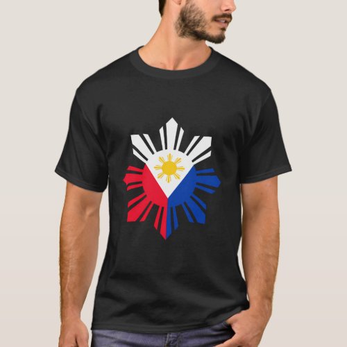 Philippine Flag Pinoy Flag Filipino Pinoy Sun T_Shirt