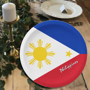 Philippine Flag plates, party, sports, Philippines Paper Plates