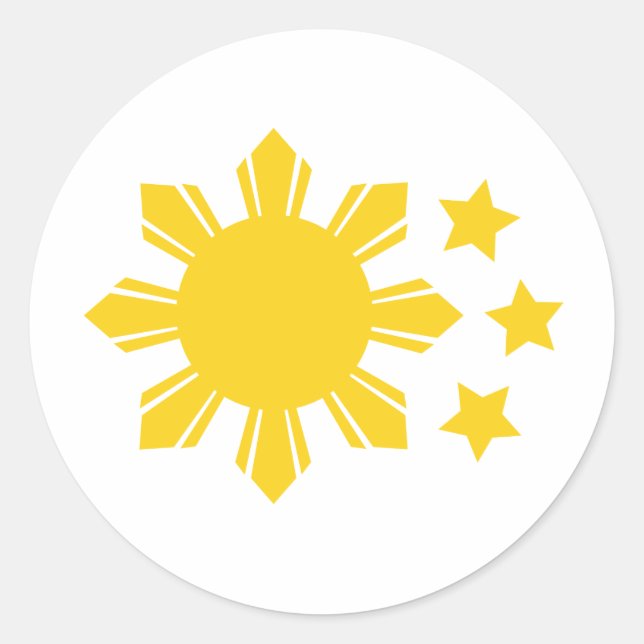 Philippine Flag - Proud to be Pinoy! Classic Round Sticker (Front)