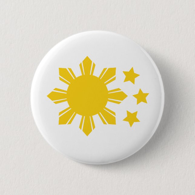 Philippine Flag - Proud to be Pinoy! Pinback Button (Front)