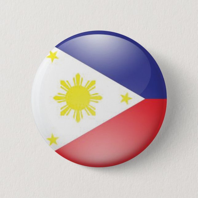 Philippine Flag (round) Button (Front)