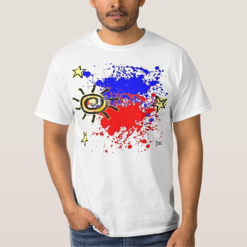 Philippine flag Splatter T_Shirt