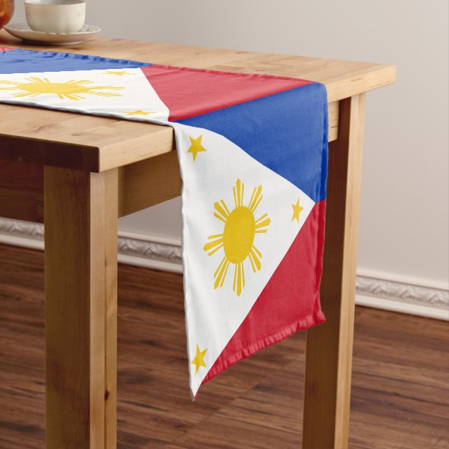 Philippine flag, Sport fan house decor Philippines Short Table Runner (In Situ)