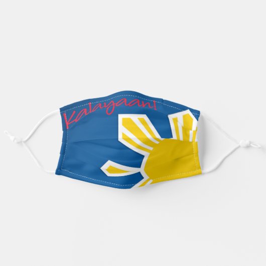 Philippine Flag Sun Independence Day Adult Cloth Face Mask (Front, Unfolded)