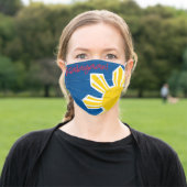 Philippine Flag Sun Independence Day Adult Cloth Face Mask (Outside)