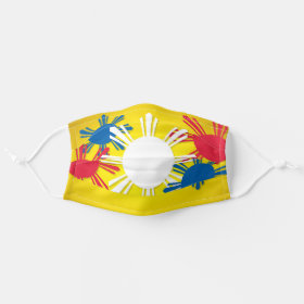 Philippine Flag Sun Pattern Cloth Face Mask