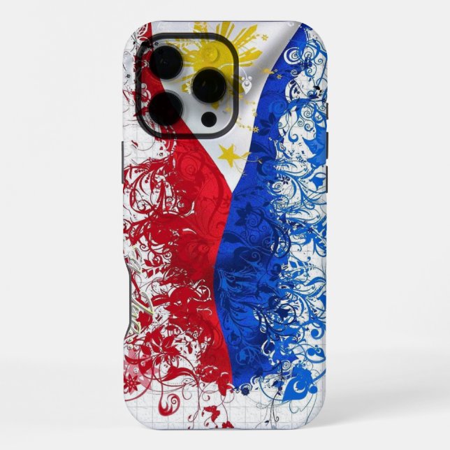 "Philippine Flag Swirl – Artistic Edition for  iPhone Case (Back)