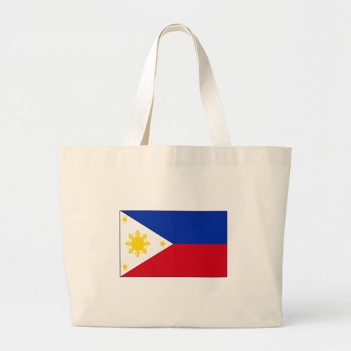 Philippine Flag T_shirts and Gifts Large Tote Bag