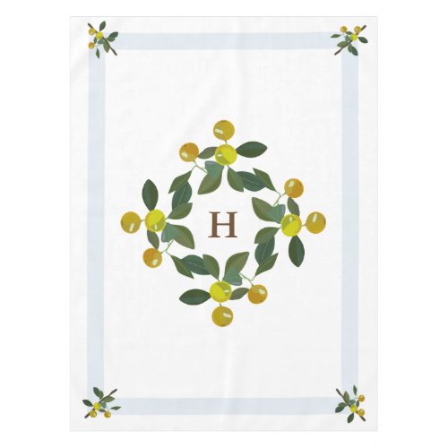 Philippine Golden Lime Citrus Monogram Table Cloth