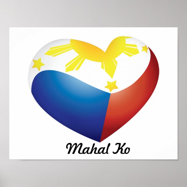 Philippine Heart Flag "Mahal Ko" Poster (Front)