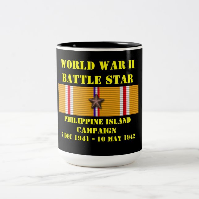 Philippine Island Campaign Two-Tone Coffee Mug (Center)