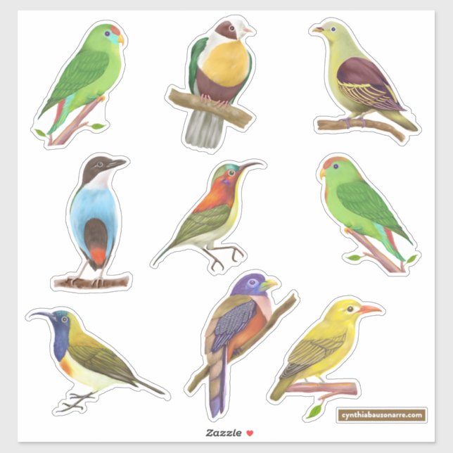 Philippine Native / Endemic Birds Sticker (Sheet)