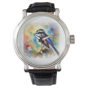 Philippine pied fantail 041024AREF128 - Watercolor Watch