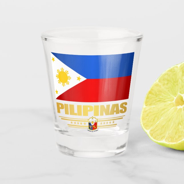 "Philippine Pride" Shirts Shot Glass (Front)