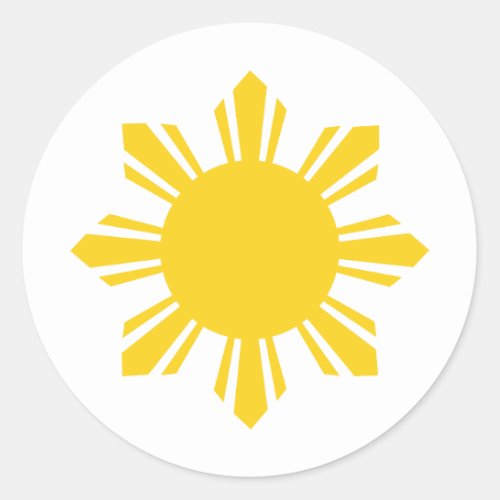 Philippine Sun Pinoy Sun Filipino Sun Classic Round Sticker