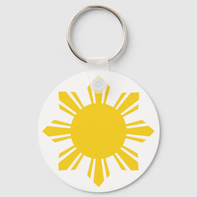 Philippine Sun, Pinoy Sun, Filipino Sun Keychain (Front)