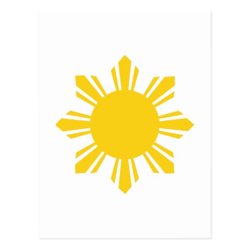 Philippine Sun, Pinoy Sun, Filipino Sun Postcard | Zazzle