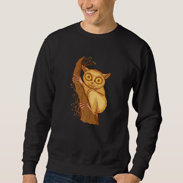 Philippine Tarsier Bohol Tarsier Monkey Face Tarsi Sweatshirt (Front)
