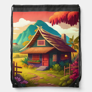 Philippine Traditional House-36543 Drawstring Bag