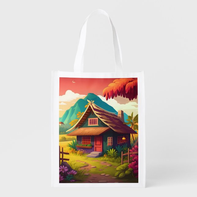 Philippine Traditional House-36543 Grocery Bag (Front)