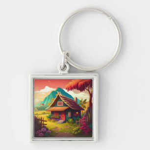 Philippine Traditional House-36543 Keychain