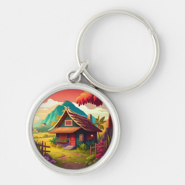 Philippine Traditional House-36543 Keychain (Front)
