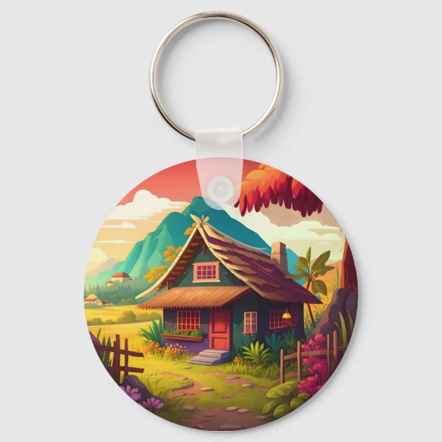 Philippine Traditional House-36543 Keychain (Front)