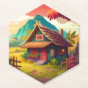 Philippine Traditional House-36543 Paper Coaster