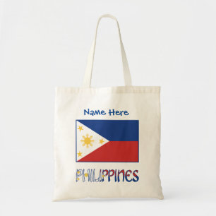 Philippines and Filipino Flag Personalized Tote Bag