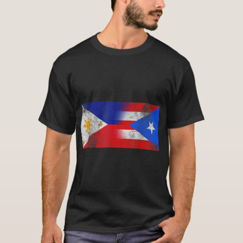 Philippines And Puerto Rican Flag  T_Shirt