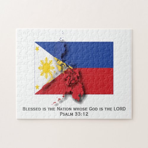 PHILIPPINES  Blessed Nation  FILIPINO FLAG Jigsaw Puzzle