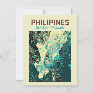 Philippines, boats in wonderful El Nido, Palawan Postcard
