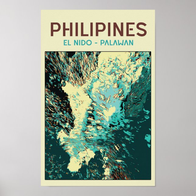 Philippines, boats in wonderful El Nido, Palawan Poster (Front)
