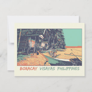 Philippines, Boracay beach in the Visayas islands Postcard