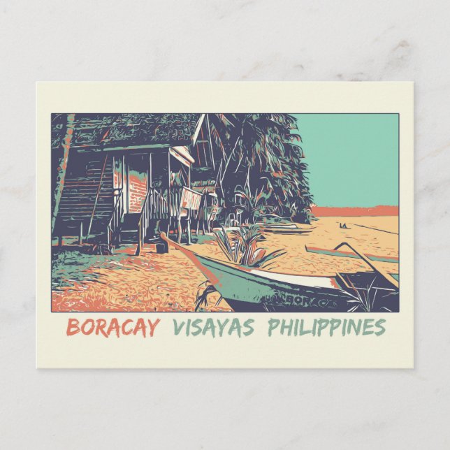 Philippines, Boracay beach in the Visayas islands Postcard (Front)