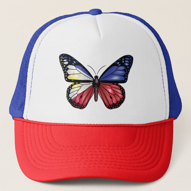 Philippines butterfly monarch flag trucker hat (Front)
