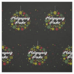 Philippines Christmas Maligayang Pasko Snowflakes Fabric
