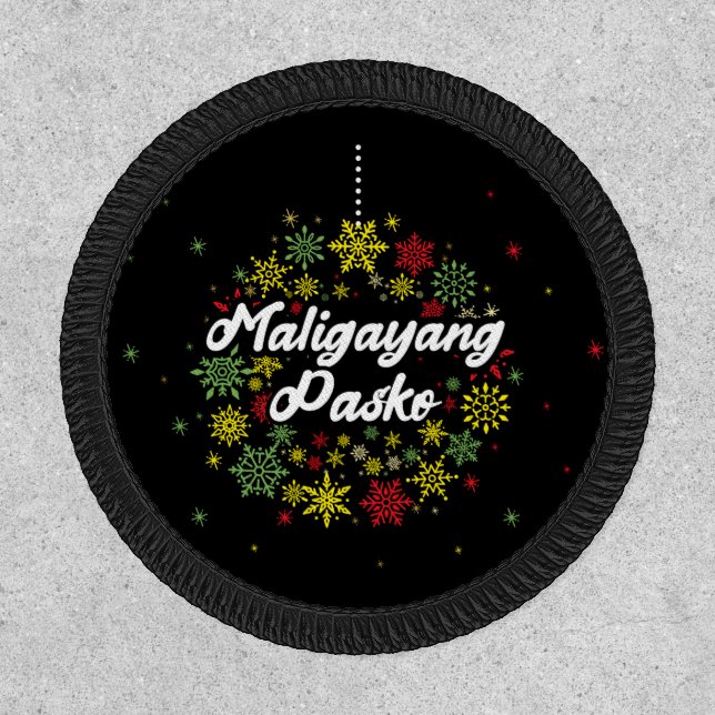 Philippines Christmas Maligayang Pasko Snowflakes Patch (Front)