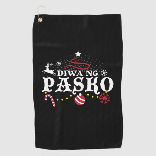 Philippines Christmas Tagalog _ Diwa ng Pasko  Golf Towel