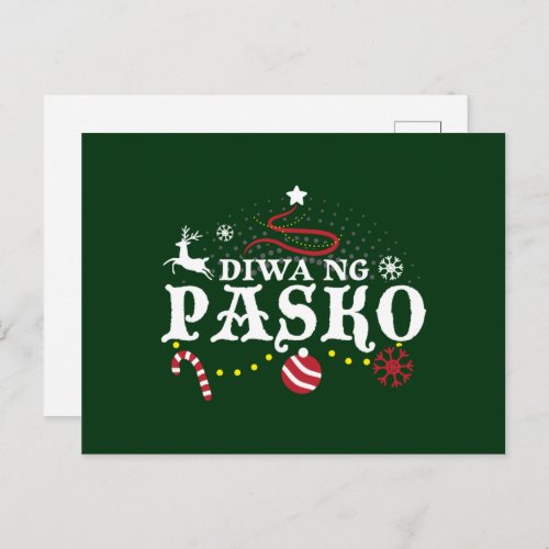 Philippines Christmas Tagalog _ Diwa ng Pasko  Postcard